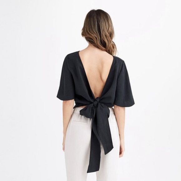 Vetta Wrap Top black NWOT - Picture 3 of 11